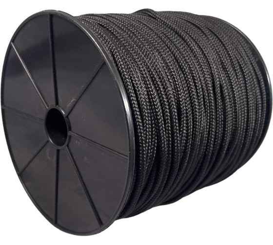 Изображение товара Шнур плетеный полипропиленовый ООО Оптхозторг 3 мм 100 м черный 05831003