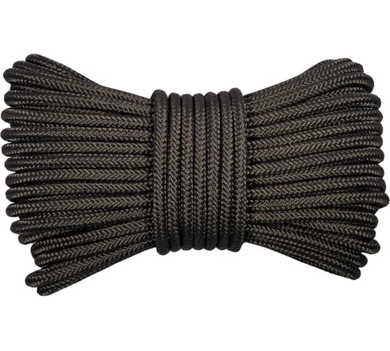 Изображение товара Шнур плетеный полипропиленовый ООО Оптхозторг 8 мм 30 м черный 0588303