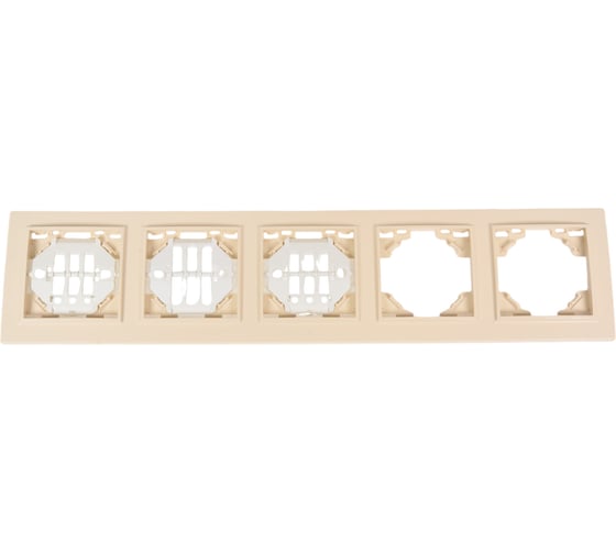 Изображение товара Горизонтальная рамка EKF 5-местная бежевый Минск ERM-G-305-20