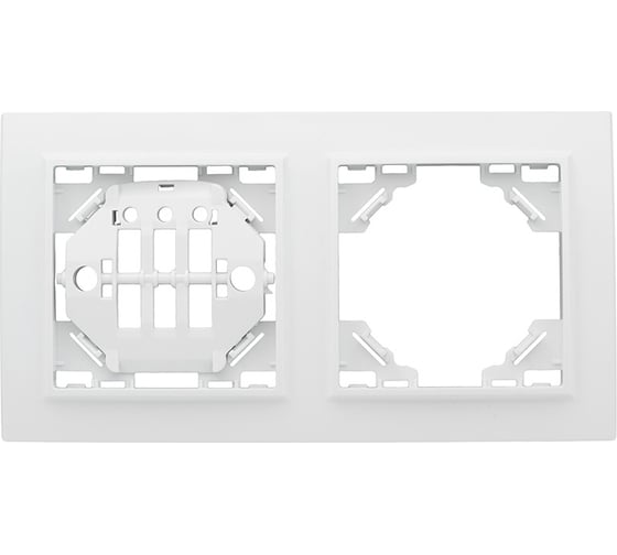 Изображение товара Горизонтальная рамка EKF Минск 2-местная белая Basic ERM-G-302-10