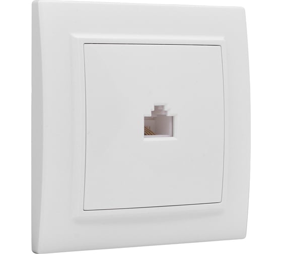 Изображение товара Розетка EKF Минск RJ-45 1-местная СП белая Basic ERK01-035-10