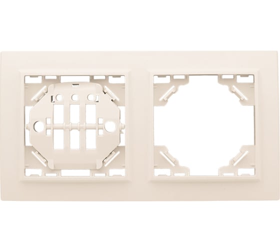 Изображение товара Горизонтальная рамка EKF Минск 2-местная бежевый ERM-G-302-20