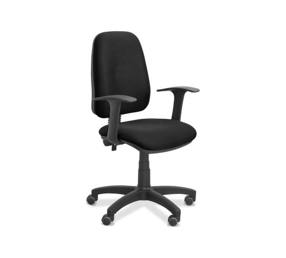 Изображение товара Кресло оператора Юнитекс "Эльза Т" ткань черная CR01, кр. антарес El/T/cr01/ант