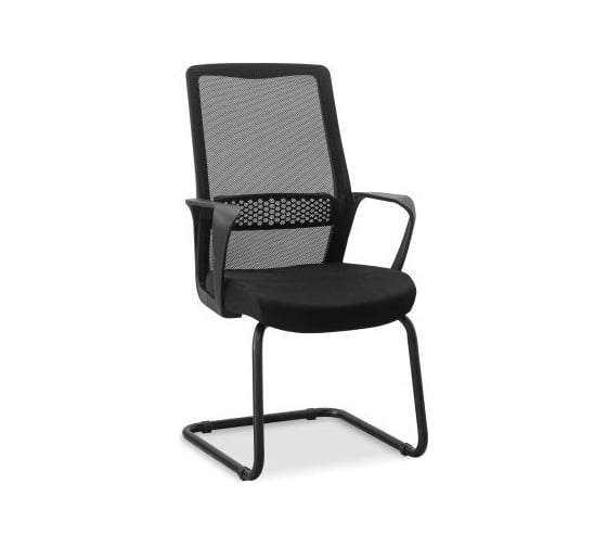 Изображение товара Кресло посетителя Юнитекс "Space" S спинка сетка/сиденье ткань, чёрная B01, чёрная TW01 Sp/S/B01/TW01