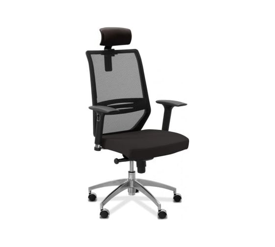 Изображение товара Кресло руководителя Юнитекс "Aero" X/SL/3D/h спинка сетка/сиденье ткань, черная B01, черная TW01 AE/X/SL/3D/h/B01/TW01