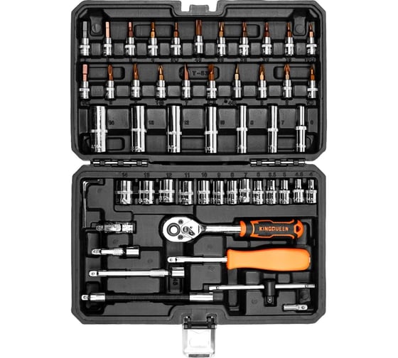 Изображение товара Набор инструментов KINGQUEEN 53 предметов, 72 зуба WIB-10003