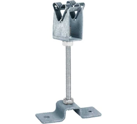 Изображение товара Опорный держатель молниепроводника Protectpro 8-10мм, металлический, оцинкованный,  L=100мм 4015