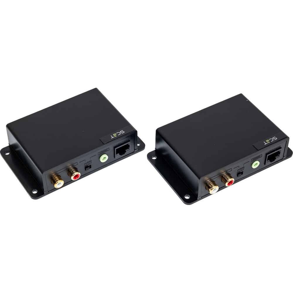 Изображение товара Комплект для передачи стерео аудиосигнала по витой паре до 600 м SC&T AE02 sct0003