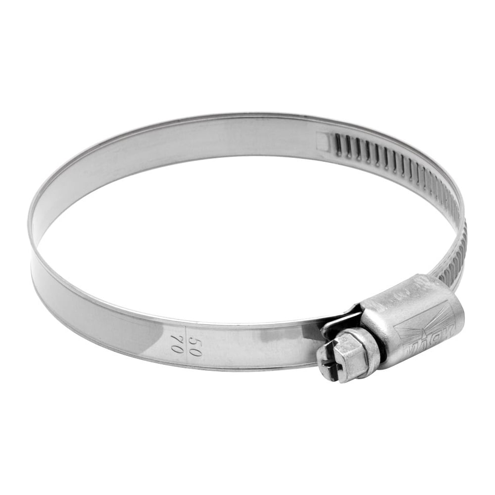 Изображение товара Хомут МАЯК 50 шт червячные оцинкованные диаметр 50-70 мм ширина 9 мм