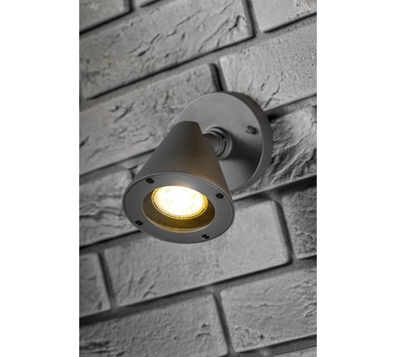 Изображение товара Садовый светильник GTV LUSTINO-D, GU10, MAX.20W, IP44, AC220-240V, 50-60Hz, настенный нижний светильник, графит OS-USTI0UD-30