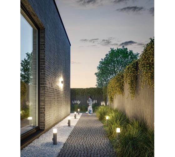 Изображение товара Садовый фонарь GTV CORTA-P 40, E27, MAX.25W, IP44, AC220-240V, 50-60Гц, столб, графит OS-CORP40-30