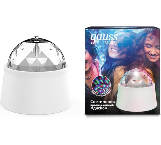 Изображение товара Светильник с фиксированной проекцией Gauss диско, 3W, белый DIY0021