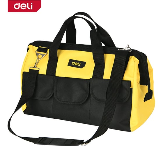 Изображение товара Сумка для инструментов DELI DL430018 400x200x270 мм (ткань oxford, плечевой ремень, армированная) 130332