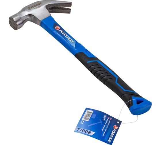 Изображение товара Молоток-гвоздодер с магнитным держателем гвоздя Forsage 250гр. F-T7008(56615)