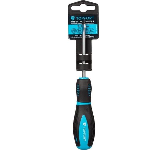 Изображение товара Отвертка Topfort шлицевая SL 5x75 1674425