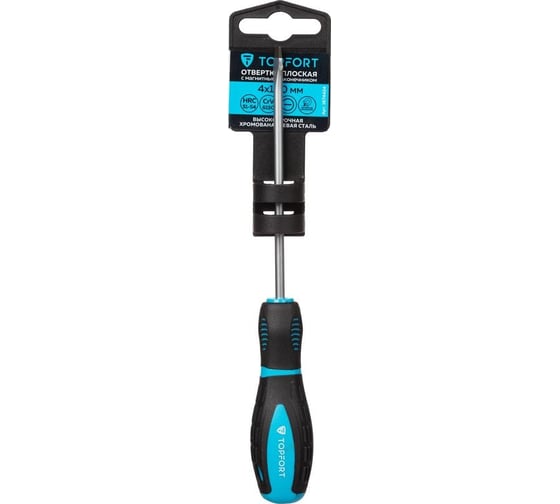 Изображение товара Отвертка Topfort шлицевая SL 4x100 1674424
