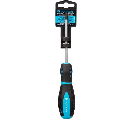 Изображение товара Отвертка Topfort крестовая PH2 6x100 1674428