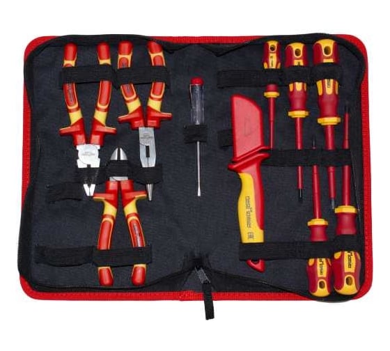 Изображение товара Набор диэлектрического инструмента Промлайн до 1000 в 10 предметов, в кофре ПЛ071118_023