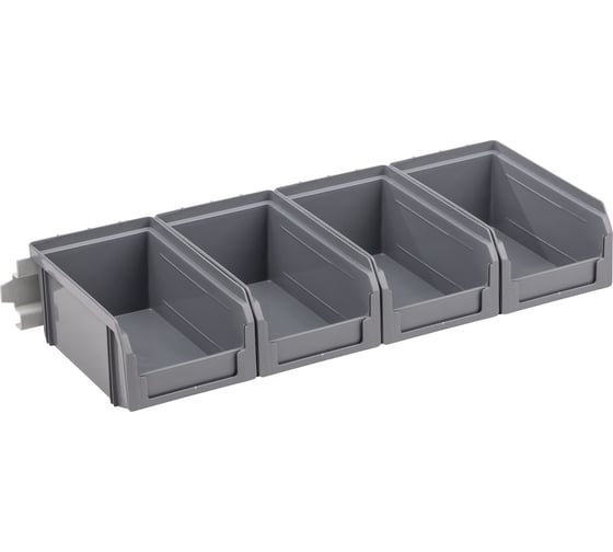 Изображение товара Настенный органайзер СТЕЛЛА-ТЕХНИК 4 серых ящика v-1 V-1-440-серый