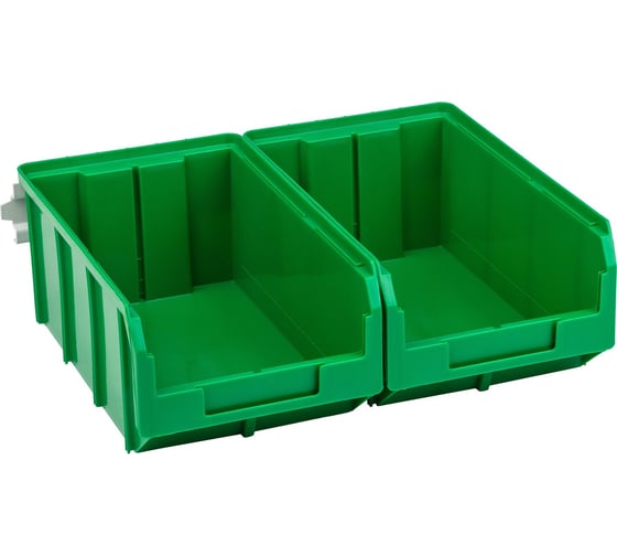 Изображение товара Настенный органайзер СТЕЛЛА-ТЕХНИК 2 зеленых ящика v-3 V-3-440-зеленый