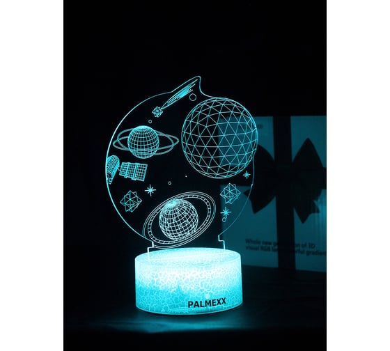 Изображение товара Светодиодный ночник PALMEXX 3d светильник led rgb 7 цветов (планеты) PX/LAMP-060