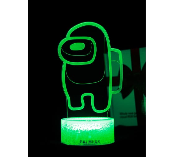 Изображение товара Светодиодный ночник PALMEXX 3d светильник led rgb 7 цветов (амонг ас) PX/LAMP-044