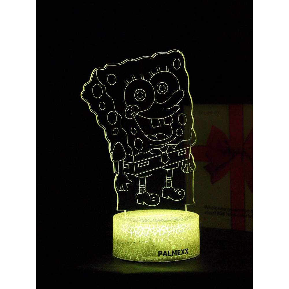 Изображение товара Светодиодный ночник PALMEXX губка Боб RGB 7 цветов