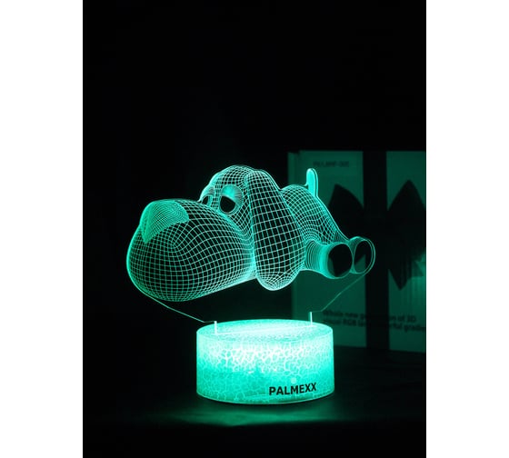 Изображение товара Светодиодный ночник PALMEXX 3d светильник led rgb 7 цветов (собачка) PX/LAMP-055