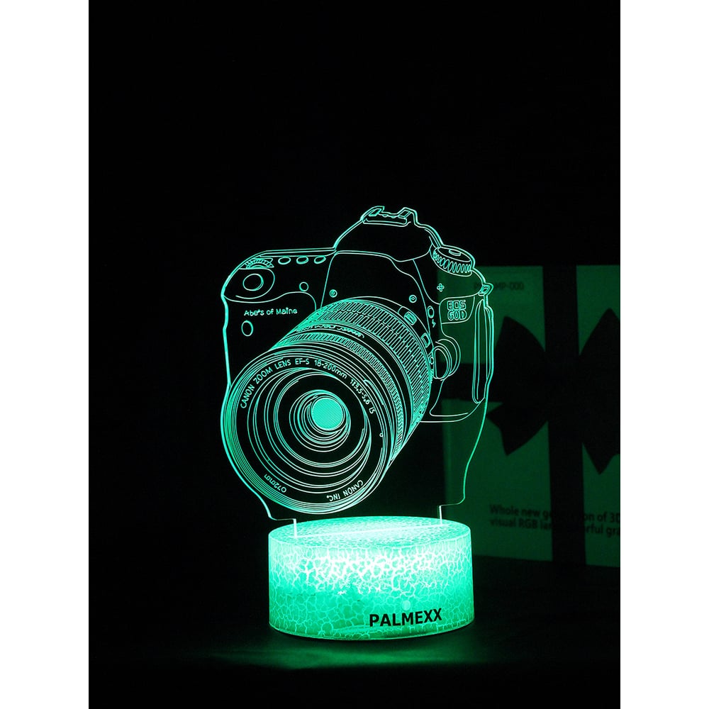 Изображение товара Светодиодный ночник PALMEXX 3d светильник led rgb 7 цветов фотоаппарат