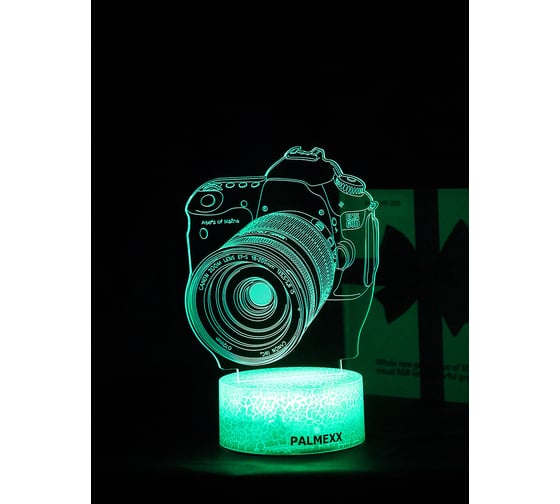 Изображение товара Светодиодный ночник PALMEXX 3d светильник led rgb 7 цветов (фотоаппарат) PX/LAMP-061