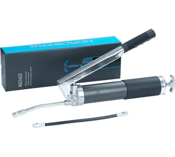 Изображение товара Шприц плунжерный NORDBERG 2-х поршневой для густой смазки, 400мл NO2402