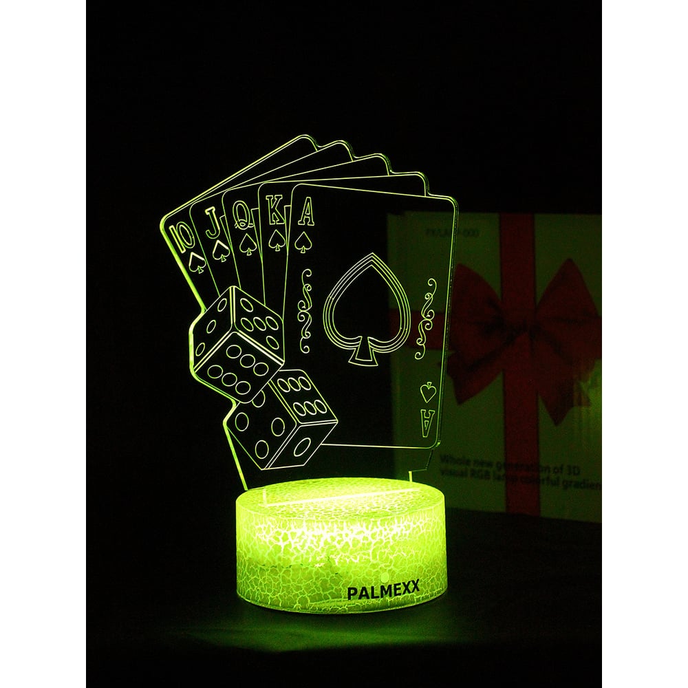 Изображение товара Светодиодный ночник PALMEXX 3d светильник RGB 7 цветов с сенсорным управлением