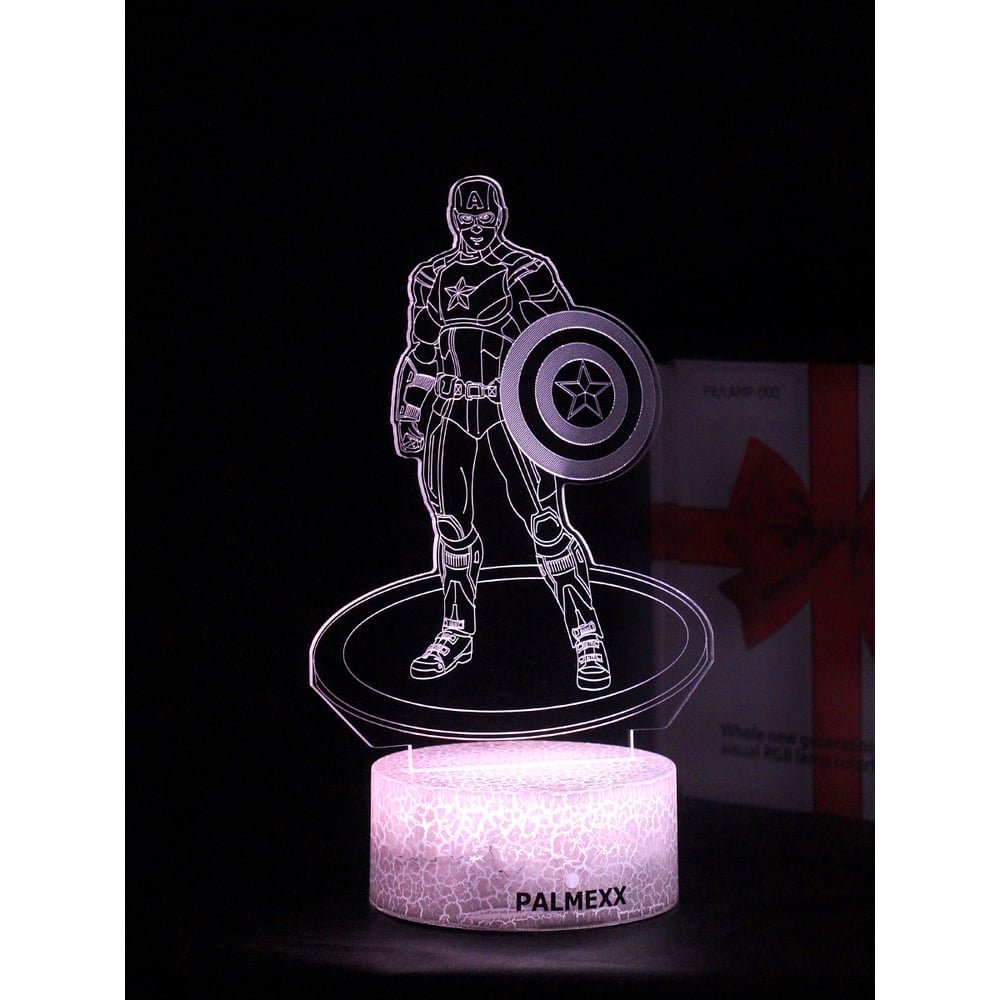 Изображение товара Светодиодный ночник PALMEXX 3D капючамарика RGB 7 цветов | Детский светильник