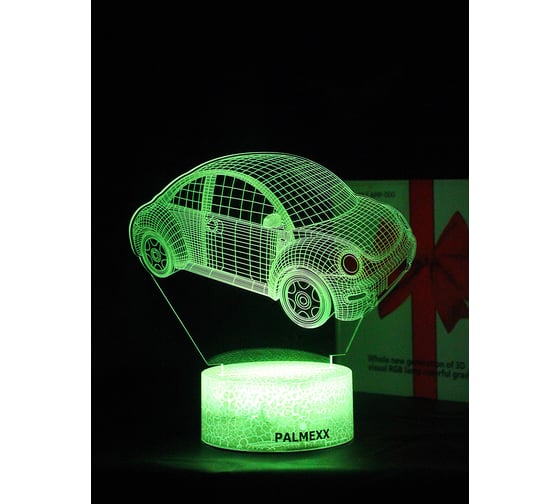 Изображение товара Светодиодный ночник PALMEXX 3d светильник led rgb 7 цветов (автомобиль) PX/LAMP-083