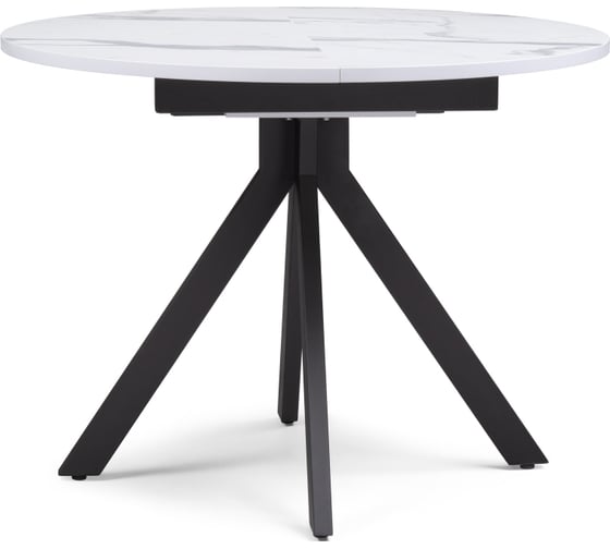 Изображение товара Деревянный стол Woodville бетина мрамор белый/черный 504210