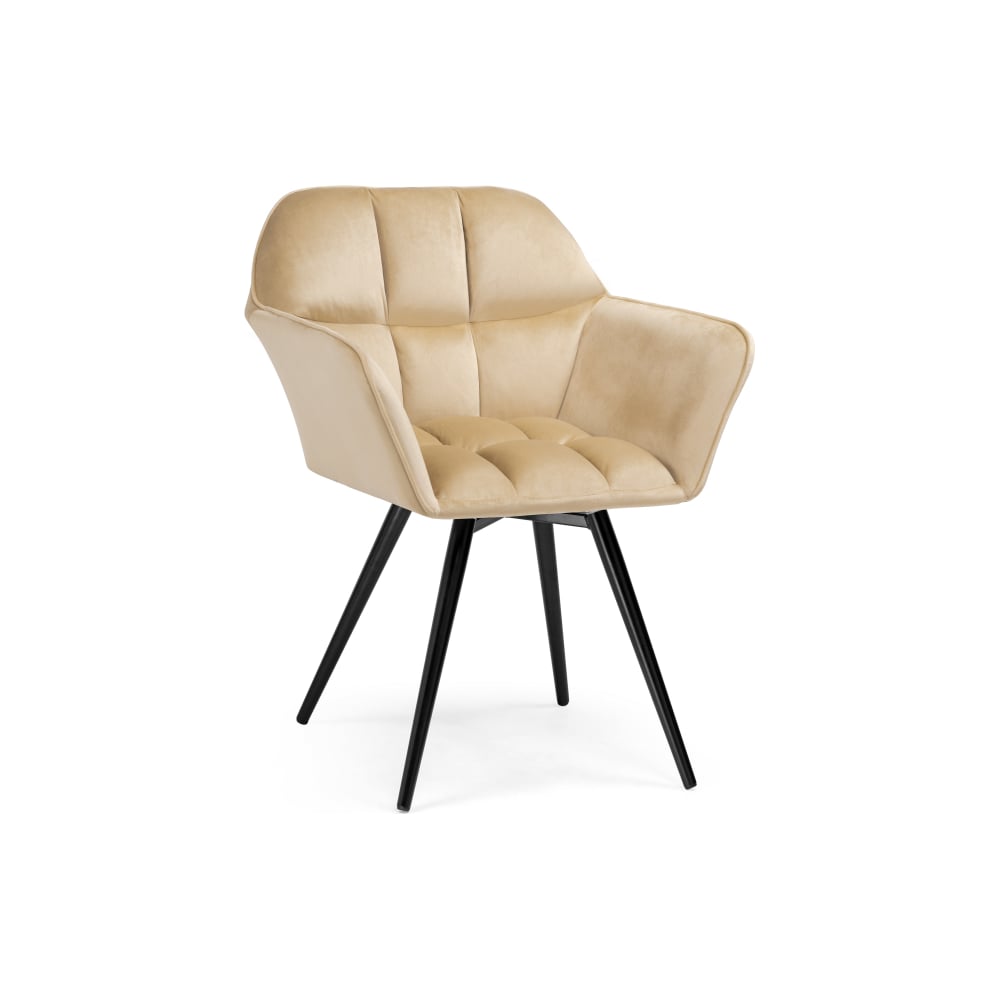 Изображение товара Крутящаяся кресло Woodville ямес бежевое черный глянец