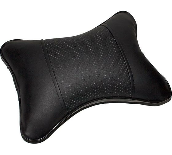 Изображение товара Подушка автомобильная под шею DolleX, 300*210 мм, экокожа, черная, PBL-3021