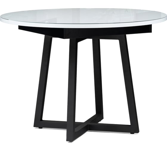Изображение товара Стеклянный стол Woodville регна черный/белый 504219