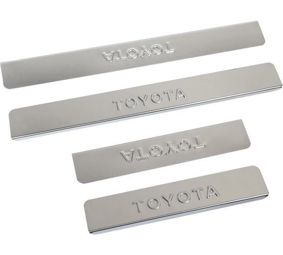 Изображение товара Накладки внутренних порогов DolleX, TOYOTA Corolla 2013-&gt нерж. сталь к-т 4 шт, NPS-046