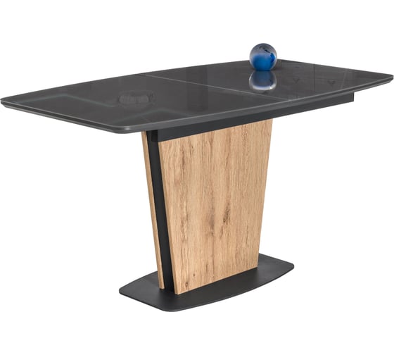 Изображение товара Стол на тумбе Woodville теон графит/дуб антор натуральный 462100