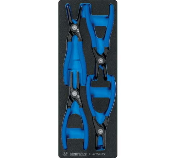 Изображение товара Набор съемников стопорных колец, ложемент, 4 предмета KING TONY, 9-42154GPV