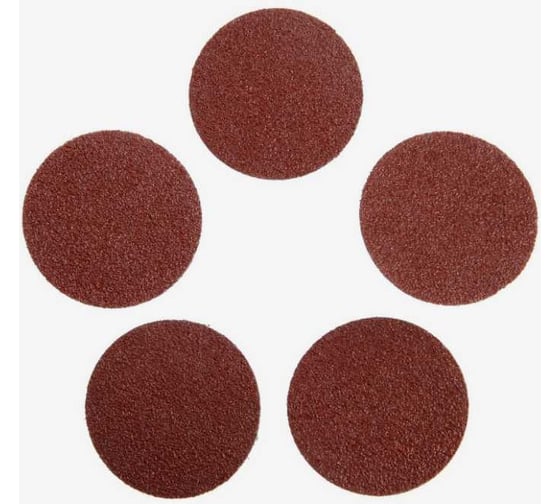 Изображение товара Круг абразивный шлифовальный М8, 75 мм, P60, 5 шт для дрели ТУНДРА 9718188