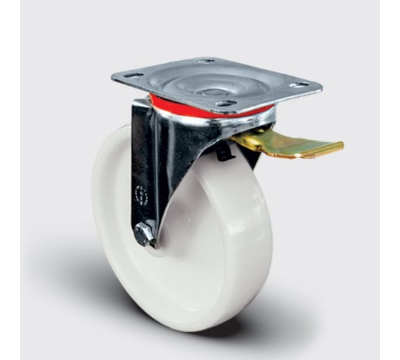 Изображение товара Колесо с поворотной платформой и тормозом EMES EM01ZKZ200X50FSSFRONT