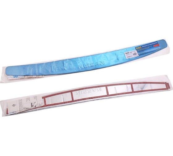 Изображение товара Накладка бампера декор DolleX, NISSAN Almera 2012-2014, штамп Almera нерж. сталь, NBI-046