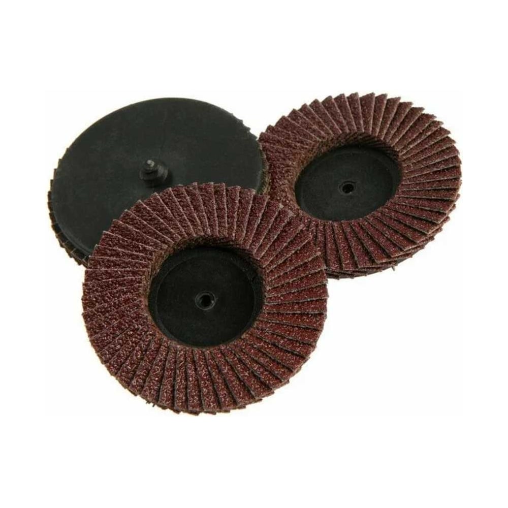 Изображение товара Круг лепестковый торцевой для дрели 75 мм M8 P40 3 шт ТУНДРА