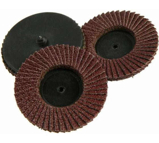 Изображение товара Круг лепестковый торцевой для дрели 75 мм, М8, P40, 3 шт для дрели ТУНДРА 9718193