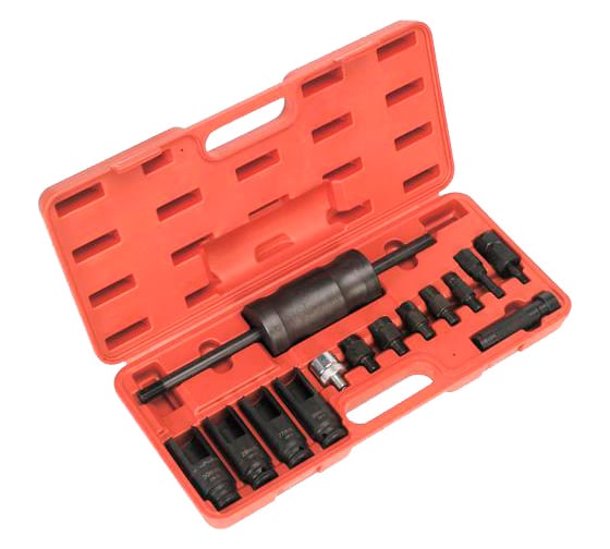 Изображение товара Набор съемника форсунок Common Rail с обратным молотком 14 предметов AV Steel, AV-926002