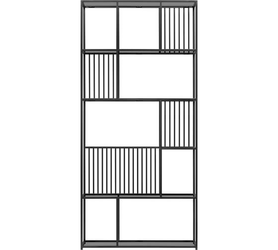 Изображение товара Стеллаж GreenWeen SOHO, черный каркас, полки тонированное стекло, 900x300x1920 GW-ST-SOHO-B-G
