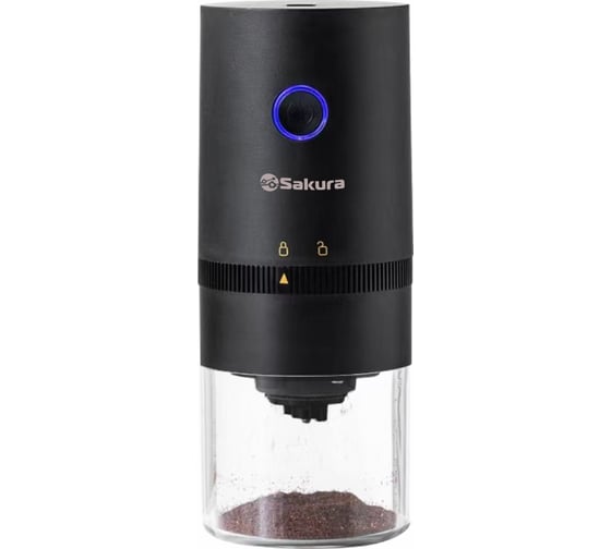 Изображение товара Кофемолка Sakura SA-6174BK жерновая, аккумулятор Li-Ion, USB РТ-00070099