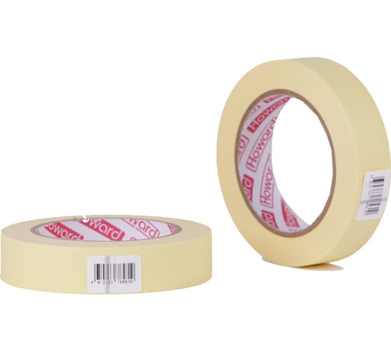 Изображение товара Малярная лента HOWARD Стандарт Плюс 25 мм, 50 м ЦБ-00006565